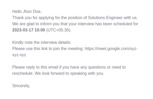 How To Schedule An Interview With A Candidate