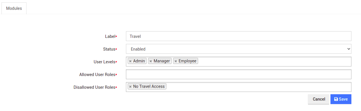 Denying Access to A Module in IceHrm