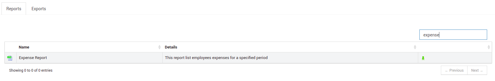 Generating an Expense Report in IceHrm