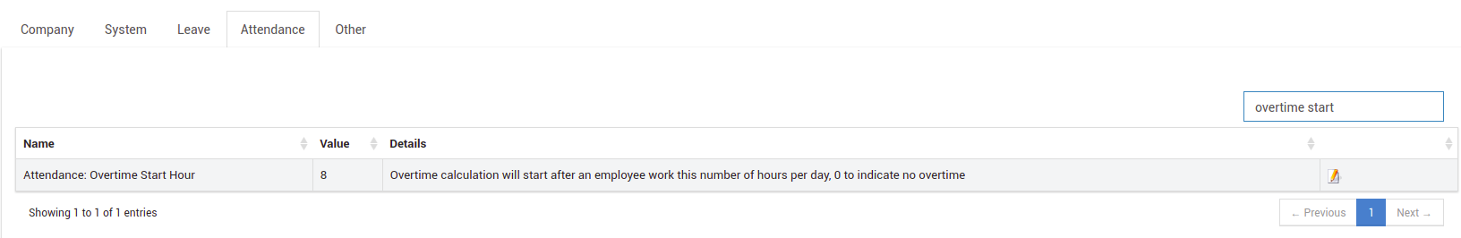 Changing Overtime Start Hour in IceHrm