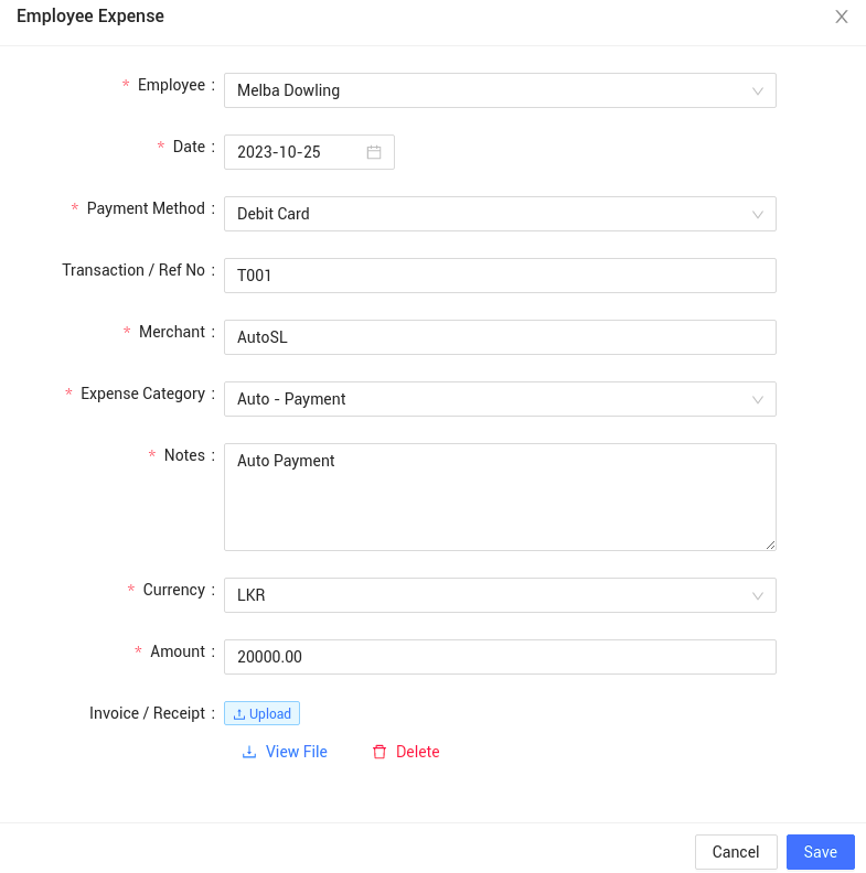 Using Approved Expenses For Payroll in IceHrm