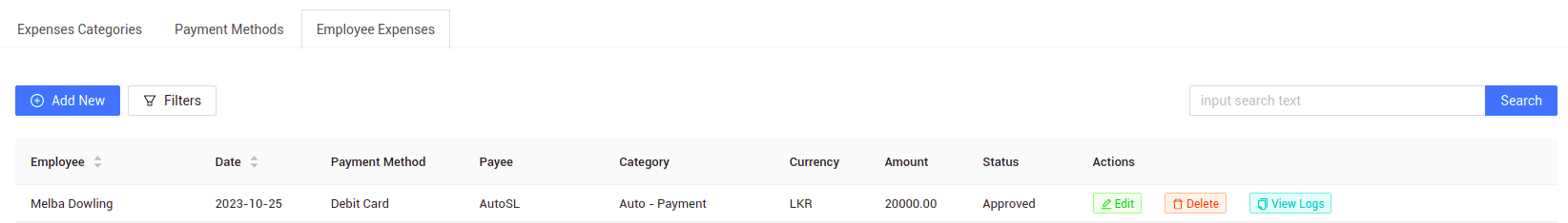 Using Approved Expenses For Payroll in IceHrm