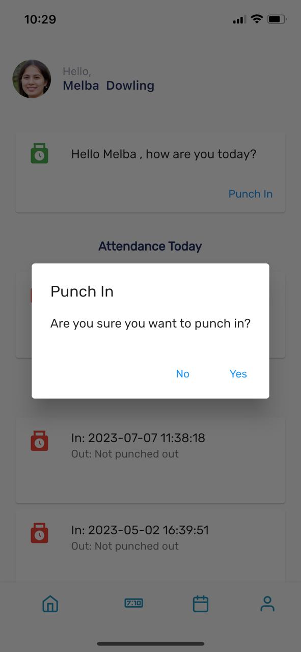 Marking Attendance Using The IceHrm Mobile App