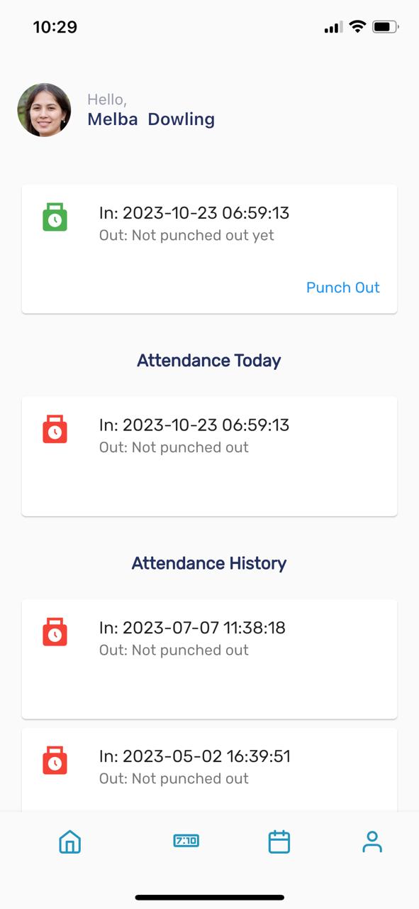 Marking Attendance Using The IceHrm Mobile App