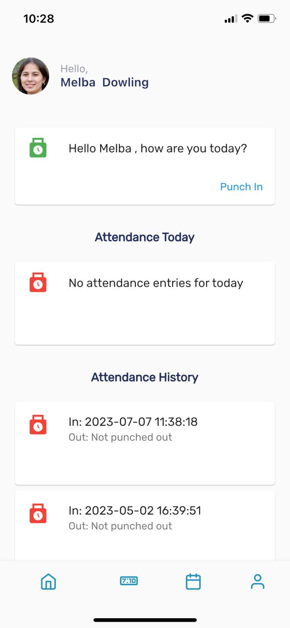 Marking Attendance Using The IceHrm Mobile App