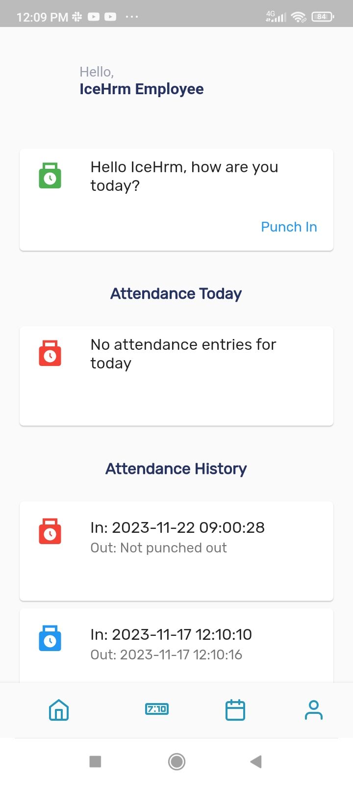 Attendance Tracking With IceHrm Mobile App