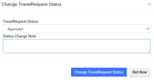 How to approve a travel request as an admin?
