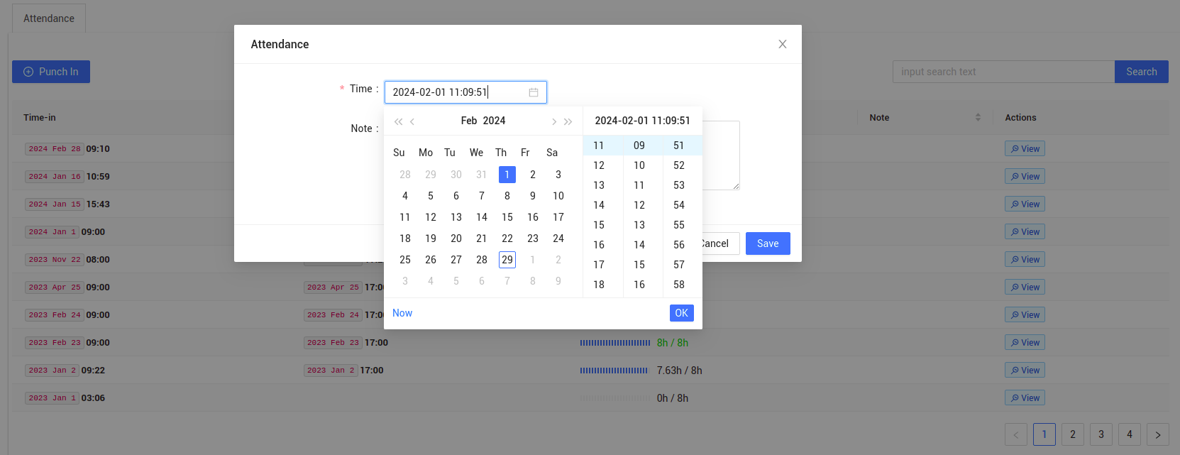 How to enable the Departmental time zone in marking attendance?