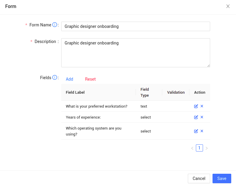 How to create a HR form?