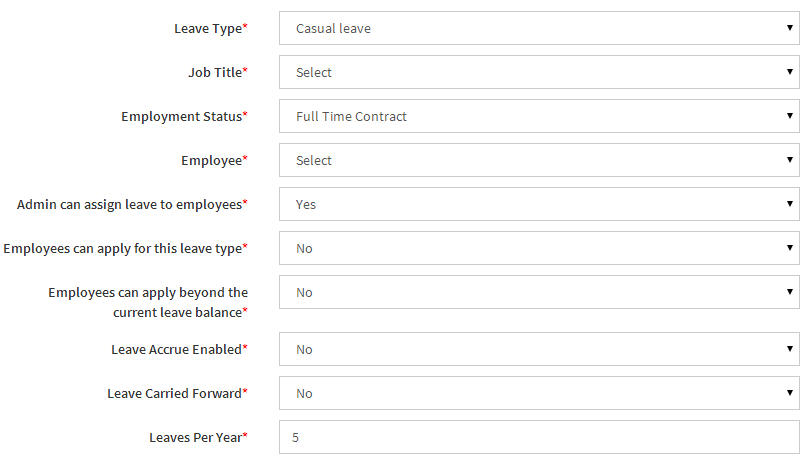 icehrm - leave management system - leave rule 3